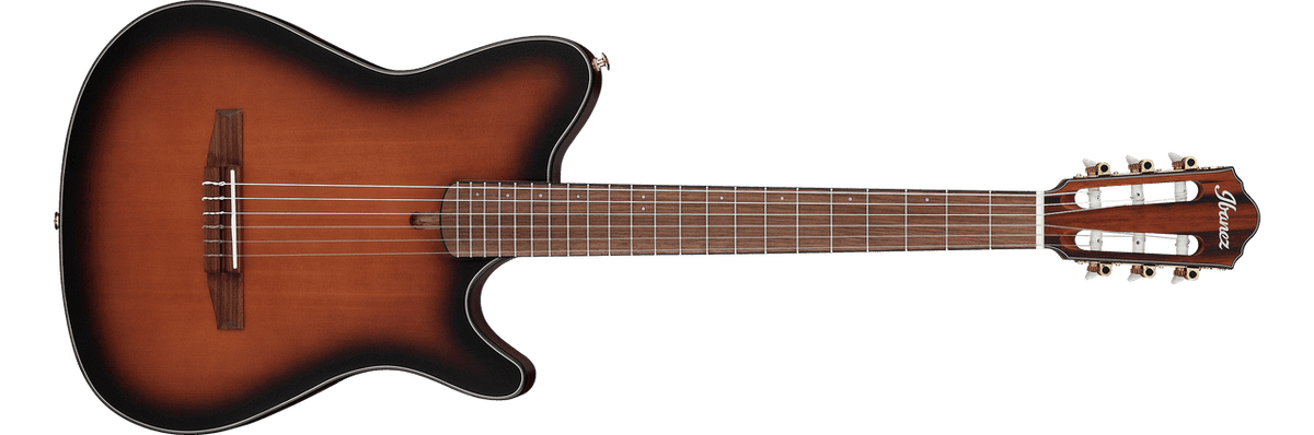 Ibanez FRH10NBSF Thinline Nylon Acoustic-electric Guitar - Brown Sunburst