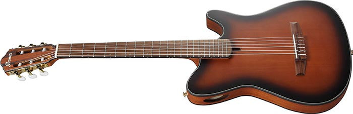 Ibanez FRH10NBSF Thinline Nylon Acoustic-electric Guitar - Brown Sunburst