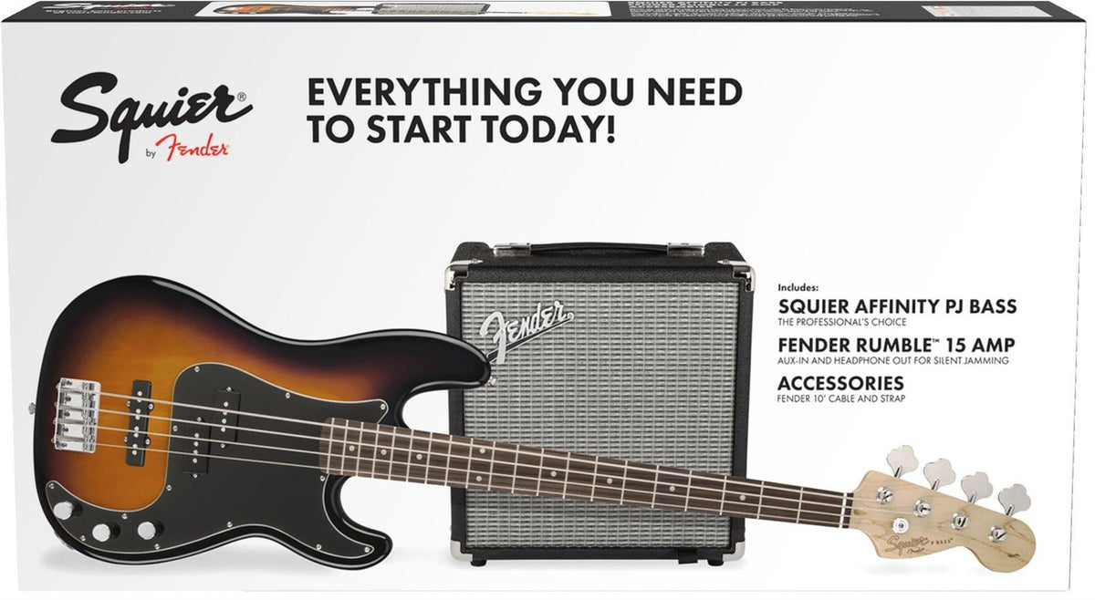 SQUIER AFFINITY Bass Pack PJ-BASS RUMBLE 15 AMP PACK