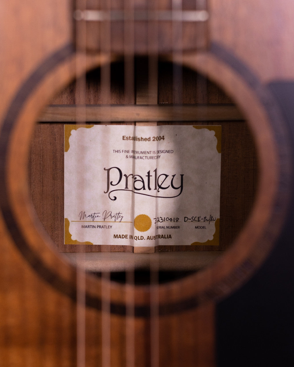 Pratley Guitars Dreadnought Blackwood/Blackwood - SCE (PRD-SCE-BWBW)