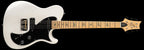 PRS SE NF 53 in Pearl White, full front view with black pickguard, maple fretboard and plate-style bridge
