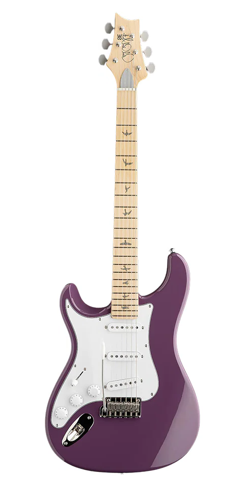 PRS SE Silver Sky Maple Fretboard Left Handed Summit Purple
