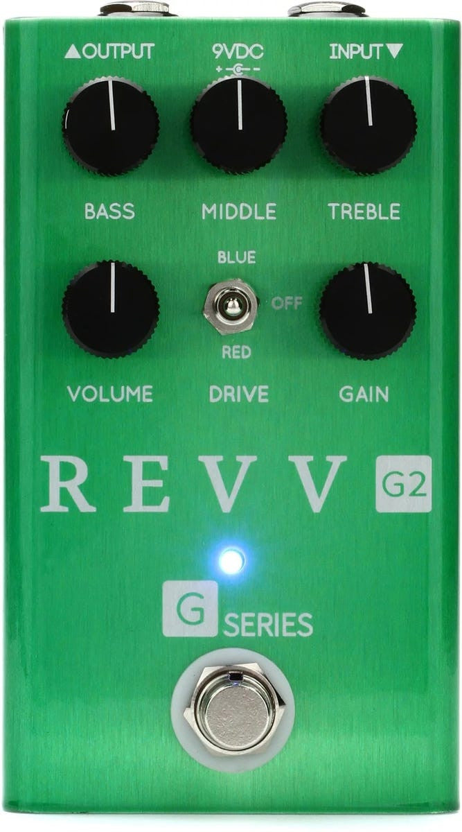 Revv G2 Green Channel Preamp/Overdrive/Distortion Pedal