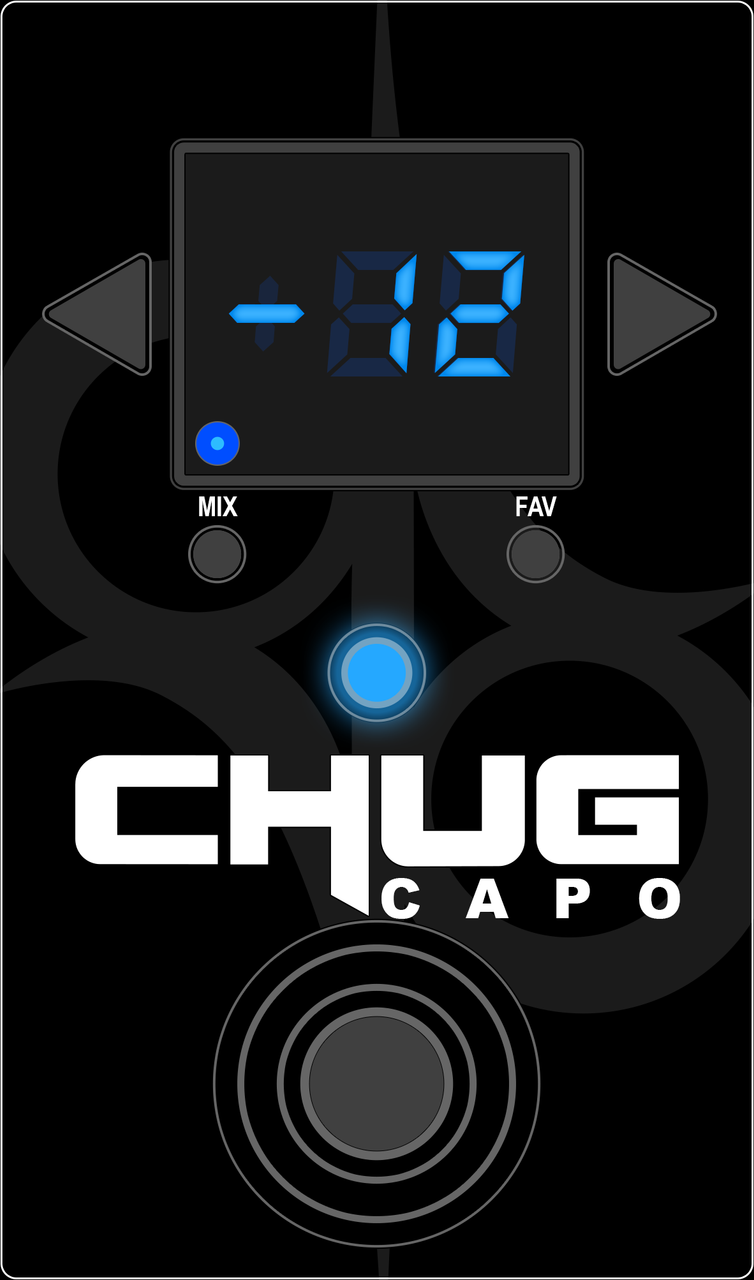 Solar CHUG CAPO settings diagram for blending the shifted pitch with the dry signal