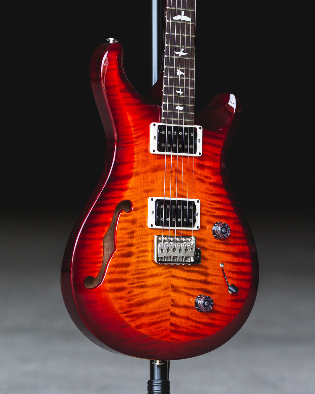 PRS S2 Custom 22 Semi-Hollow Dark Cherry Sunburst
